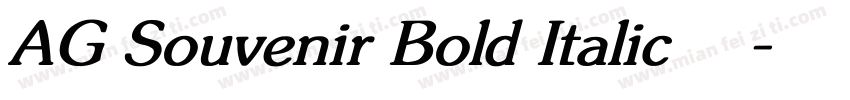 AG Souvenir Bold Italic字体下载字体转换